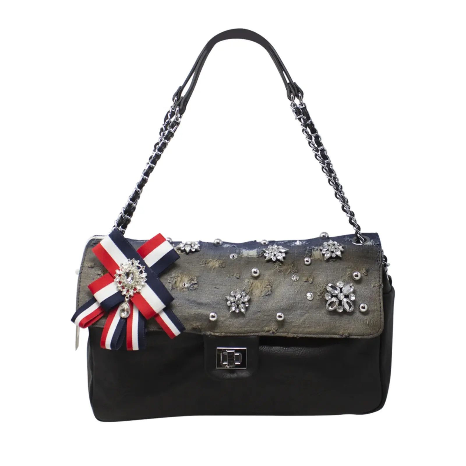 ALPINI Diamante Front Flap Shoulder Bag - Image 7