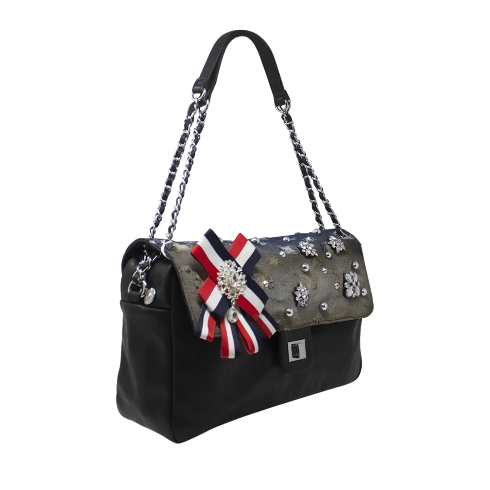 ALPINI Diamante Front Flap Shoulder Bag - Image 8