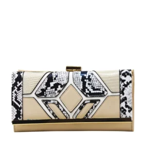 Snake Skin Print Long Purse