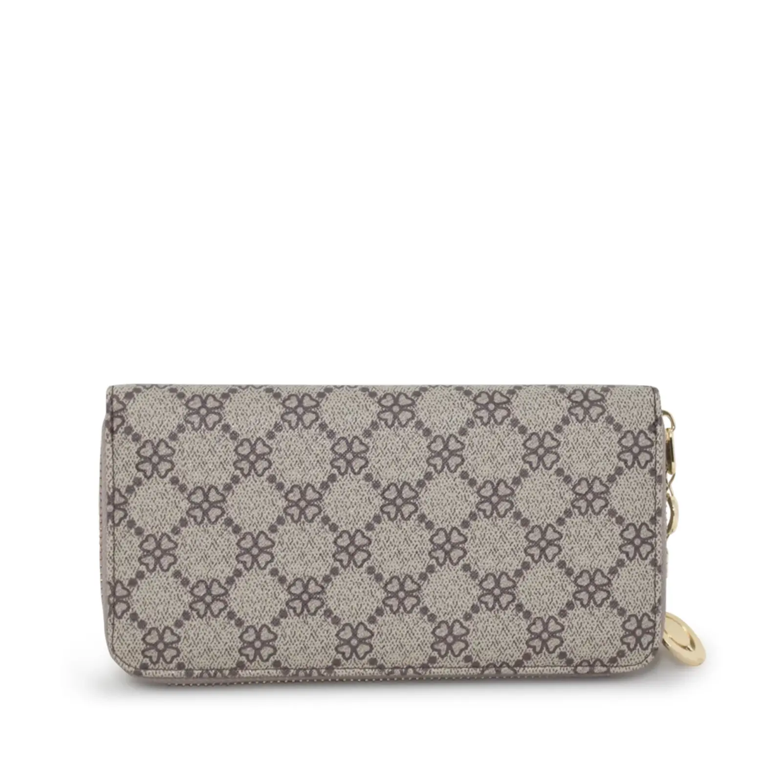 Clover Print Zip Around Purse