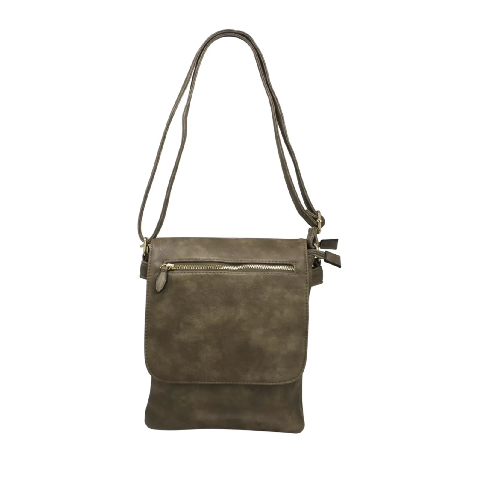 Crossbody with Flap Over Zipped Pocket - Image 9
