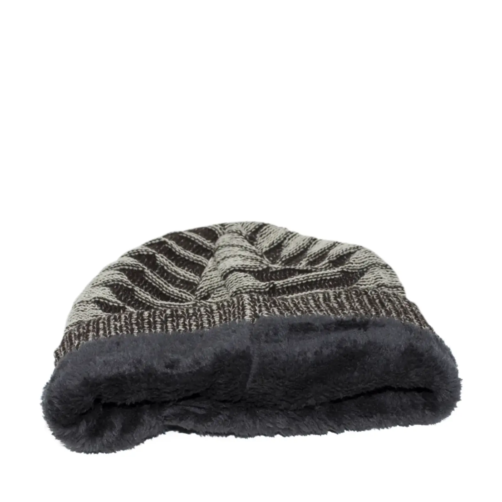 Knit Inside Fur Beanie - Image 4