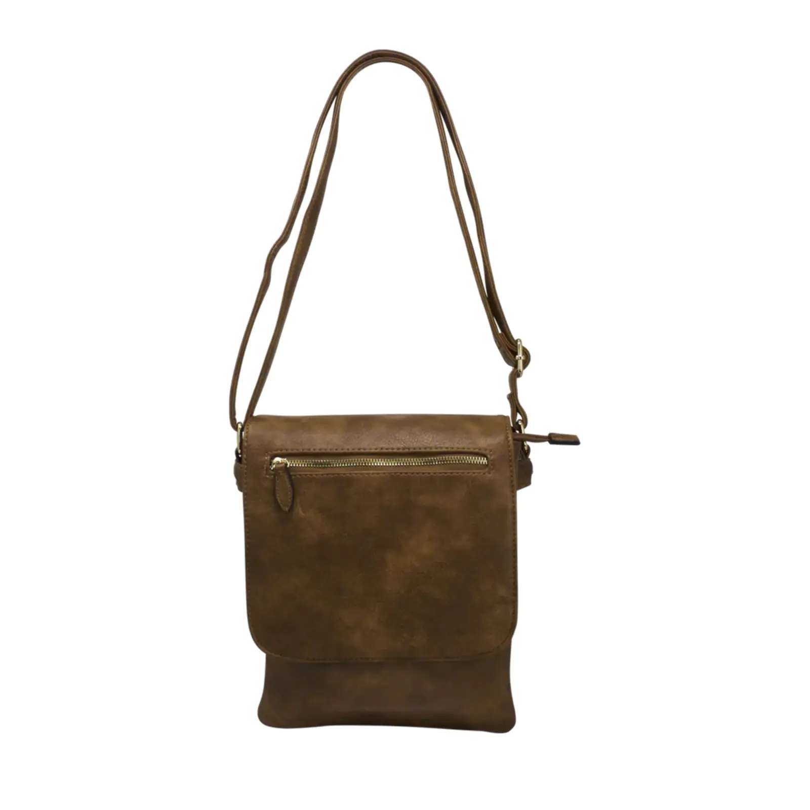 Crossbody with Flap Over Zipped Pocket - Image 5