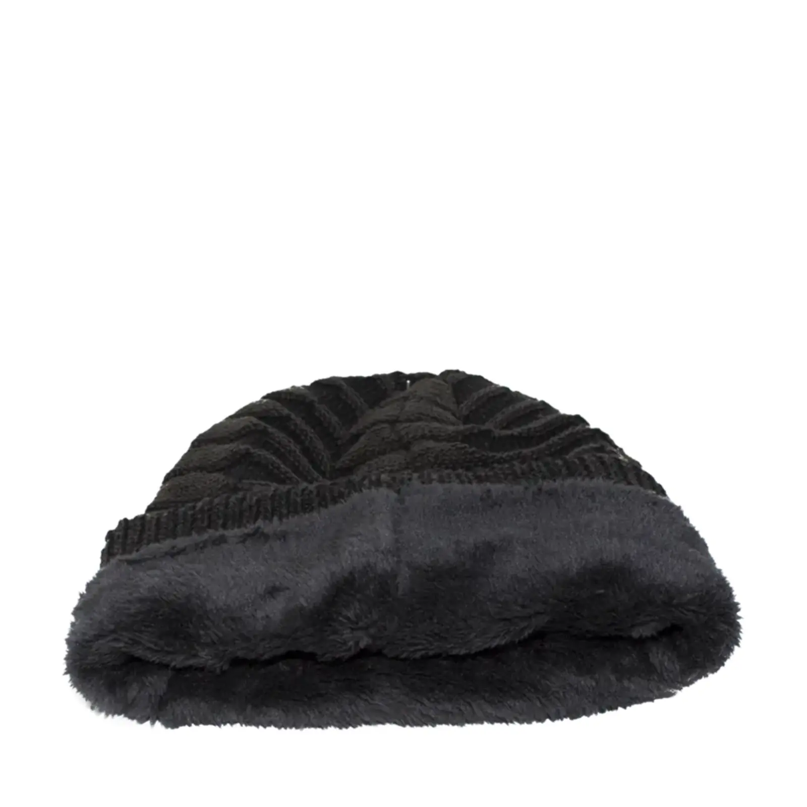 Knit Inside Fur Beanie - Image 2
