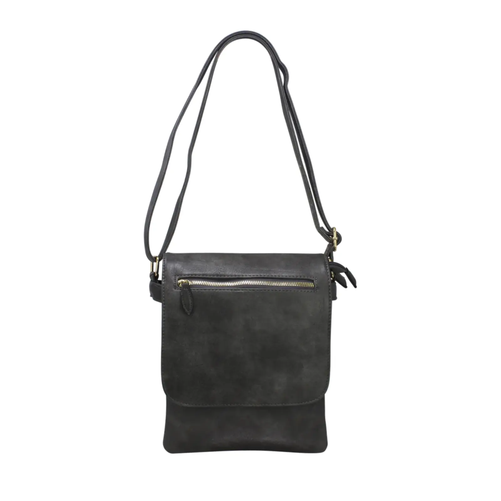 Crossbody with Flap Over Zipped Pocket - Image 7