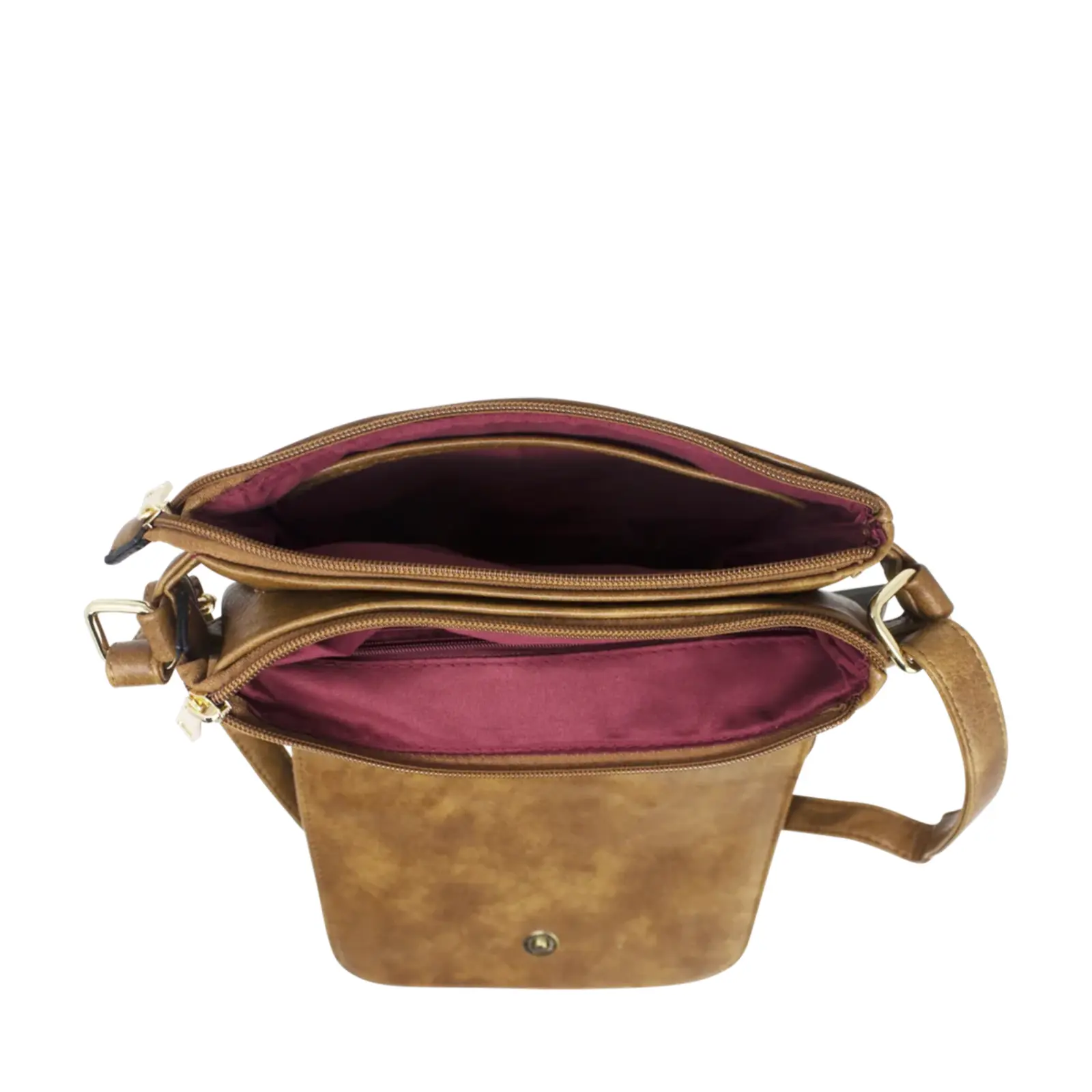 Crossbody with Flap Over Zipped Pocket - Image 6