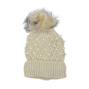 Pearl Luxy Pompom Beanie