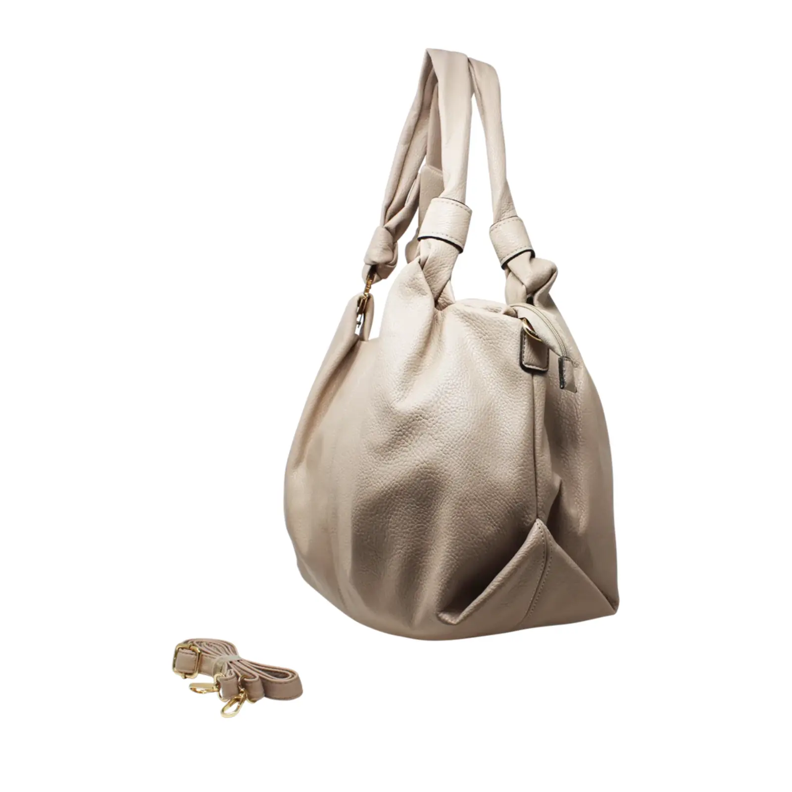 Large Knot Shoulder Bag with Crossbody Strap - Image 14