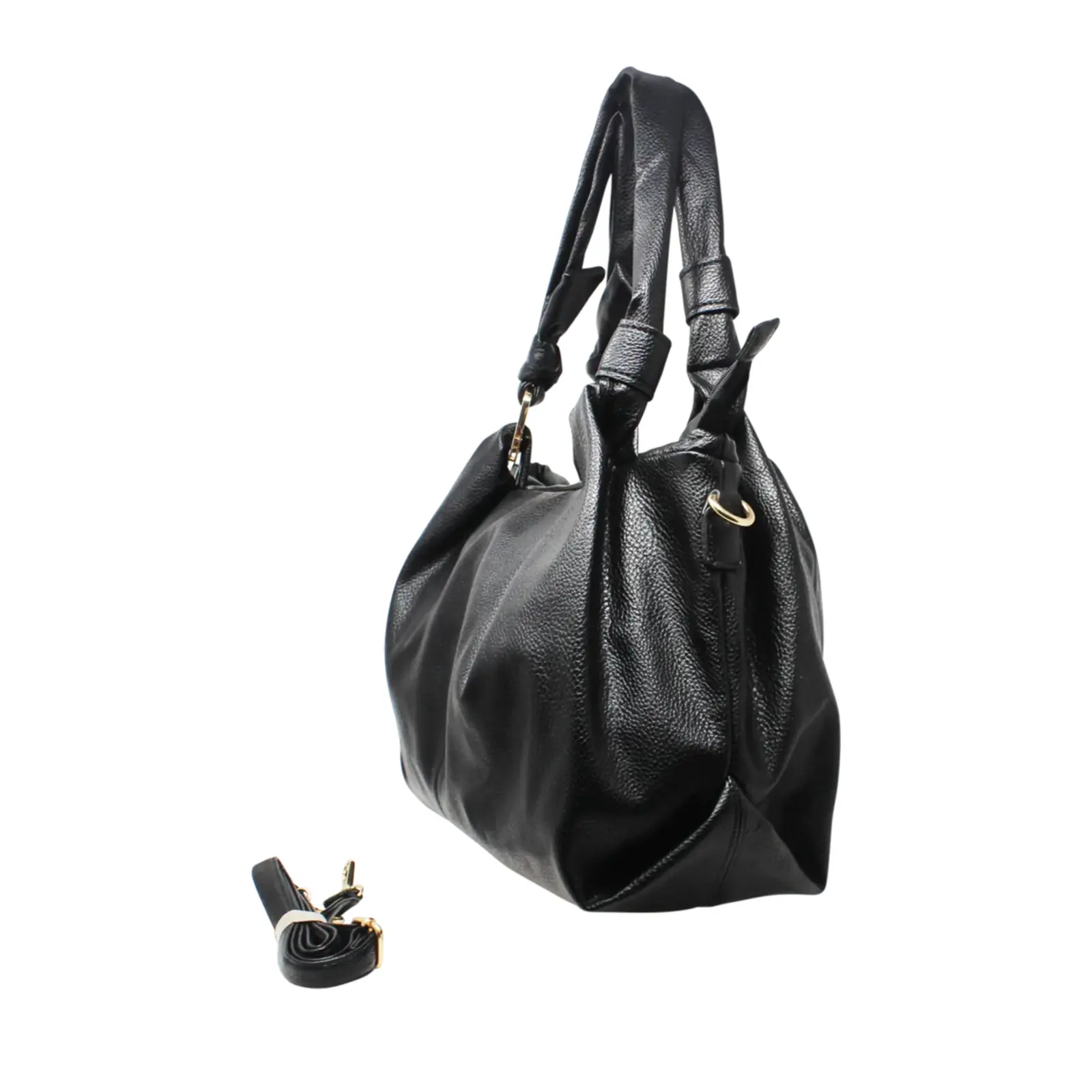 Large Knot Shoulder Bag with Crossbody Strap - Image 4