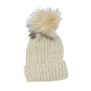 Pearl Pompom Beanie