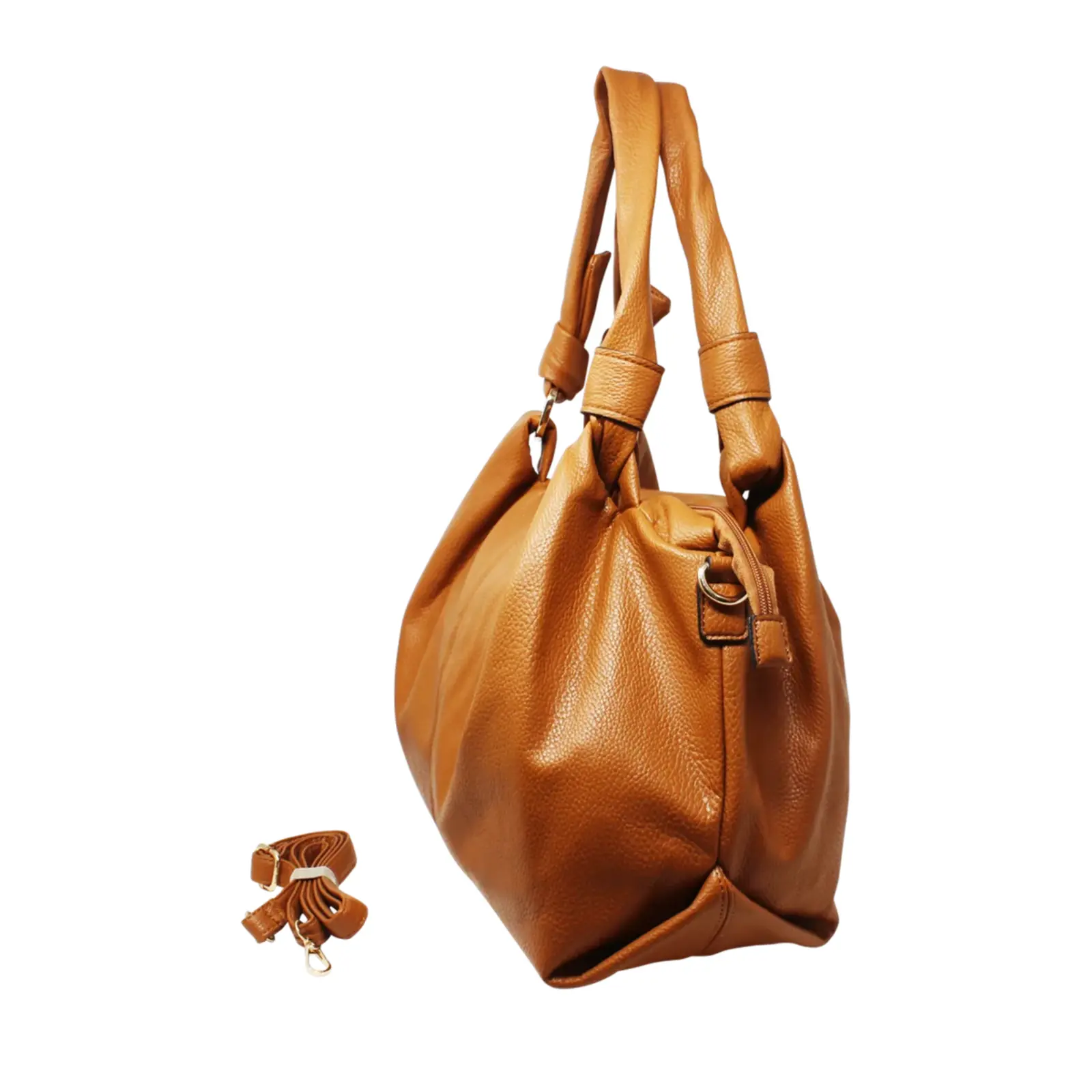 Large Knot Shoulder Bag with Crossbody Strap - Image 8