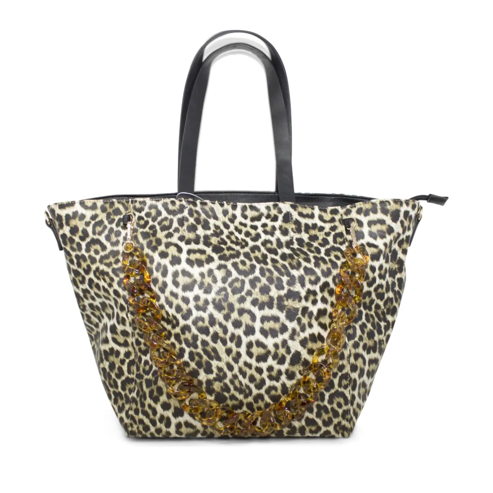 Ladies Leopard Print Tote Bag - Image 6