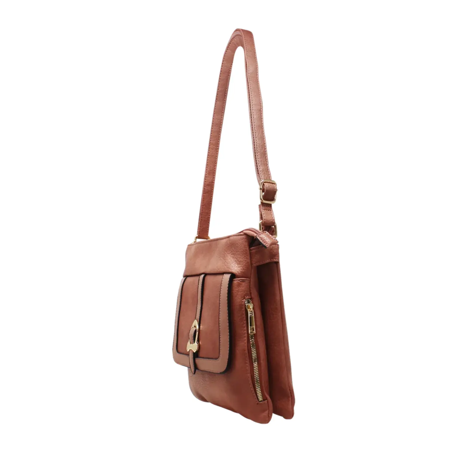 Ladies Crossbody with Front Flap Pocket - Image 6