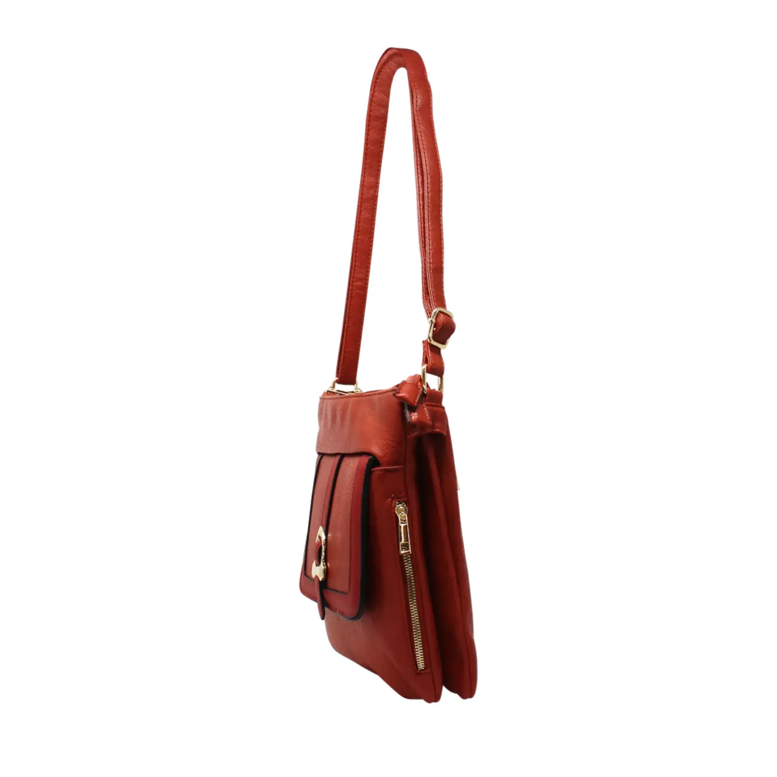 Ladies Crossbody with Front Flap Pocket - Image 4