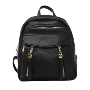 Small Backpack with Double Front Zipped Pockets