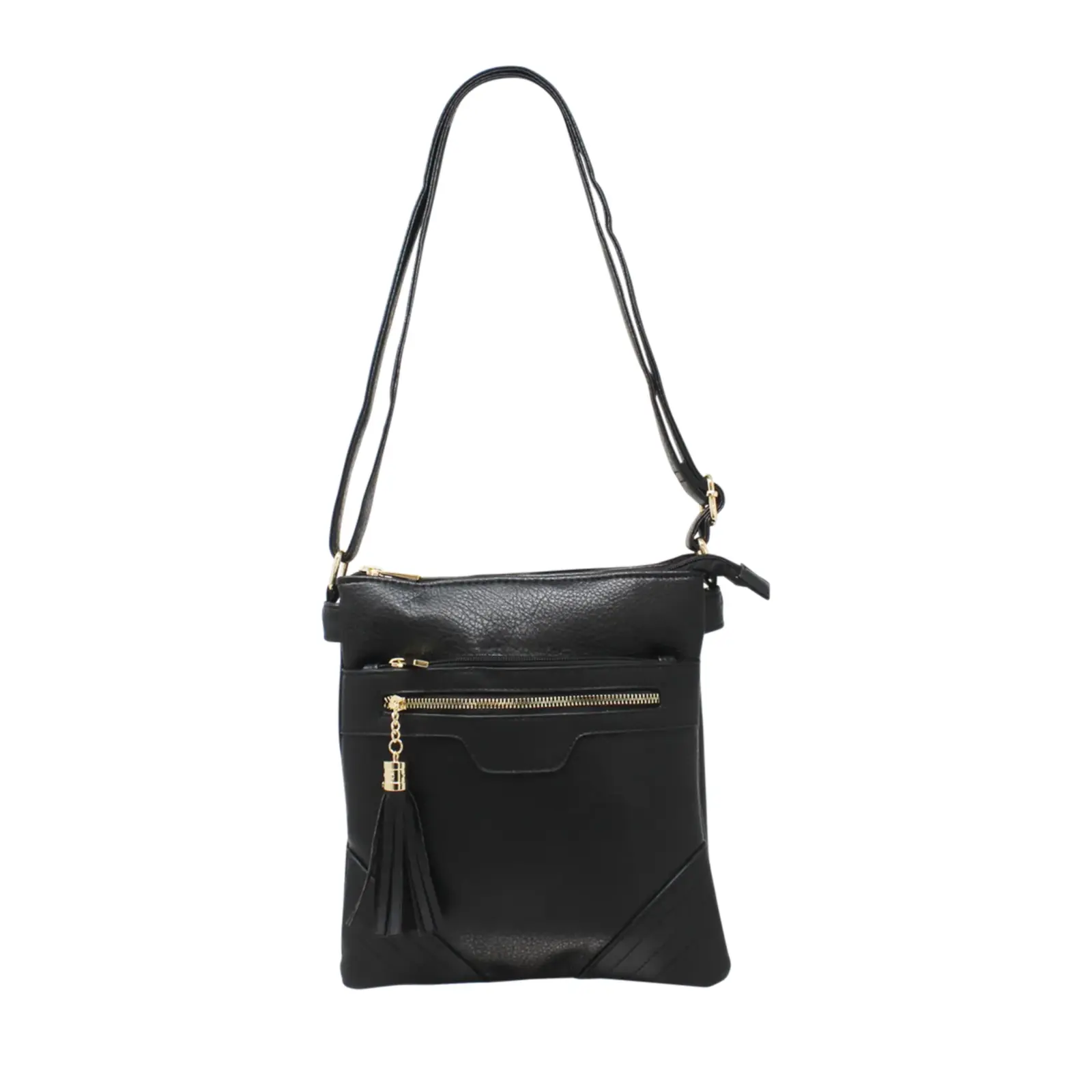 Duo-Compartment Crossbody with Tassel