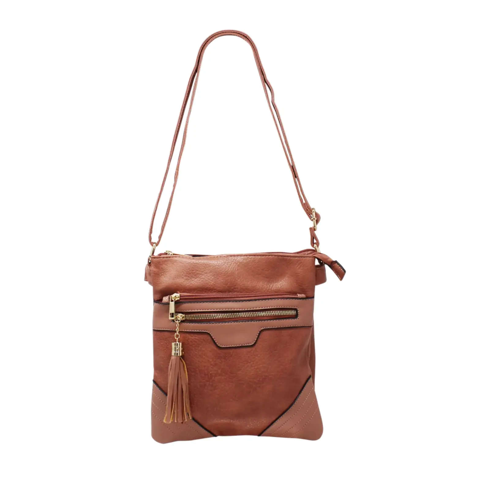 Duo-Compartment Crossbody with Tassel - Image 15