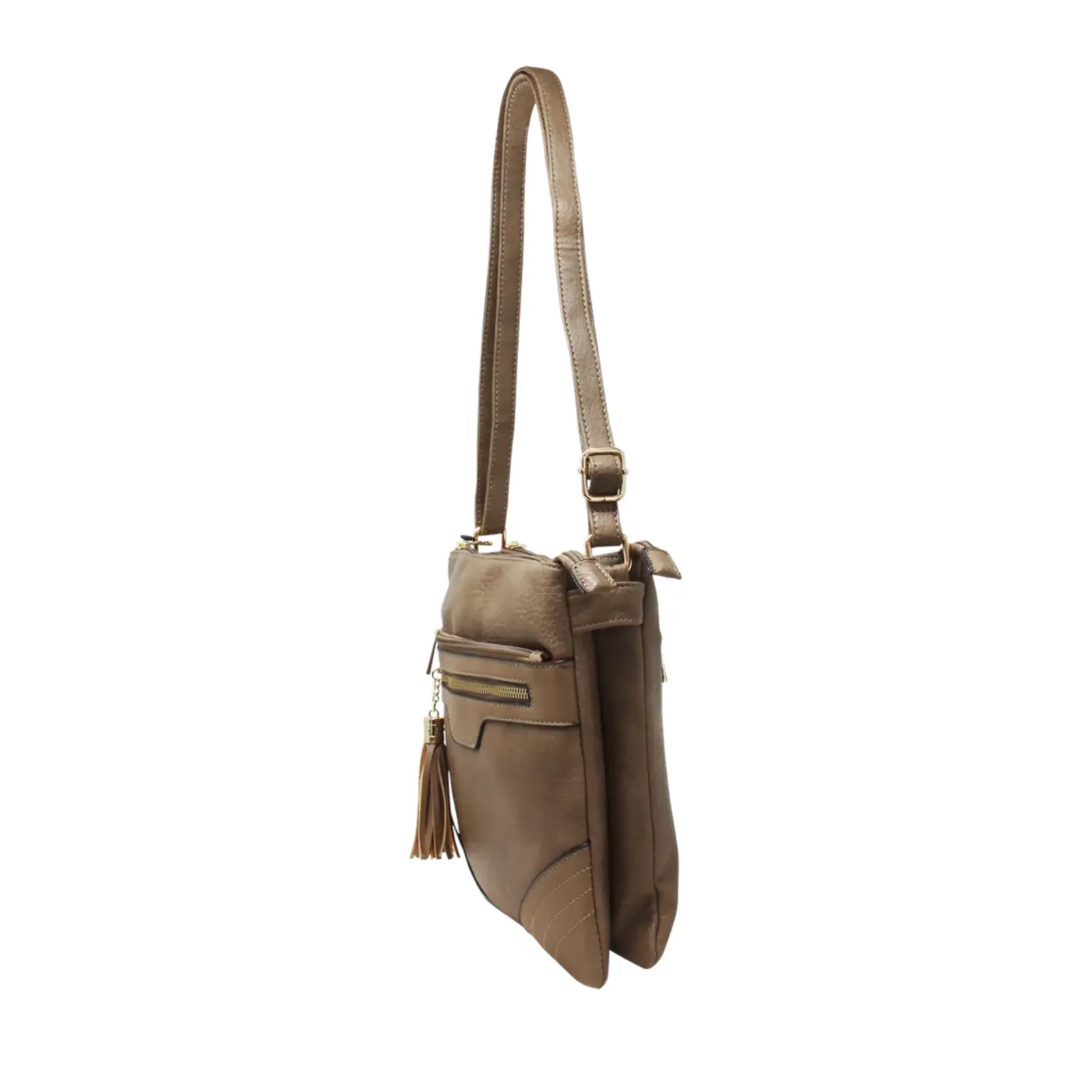Duo-Compartment Crossbody with Tassel - Image 10