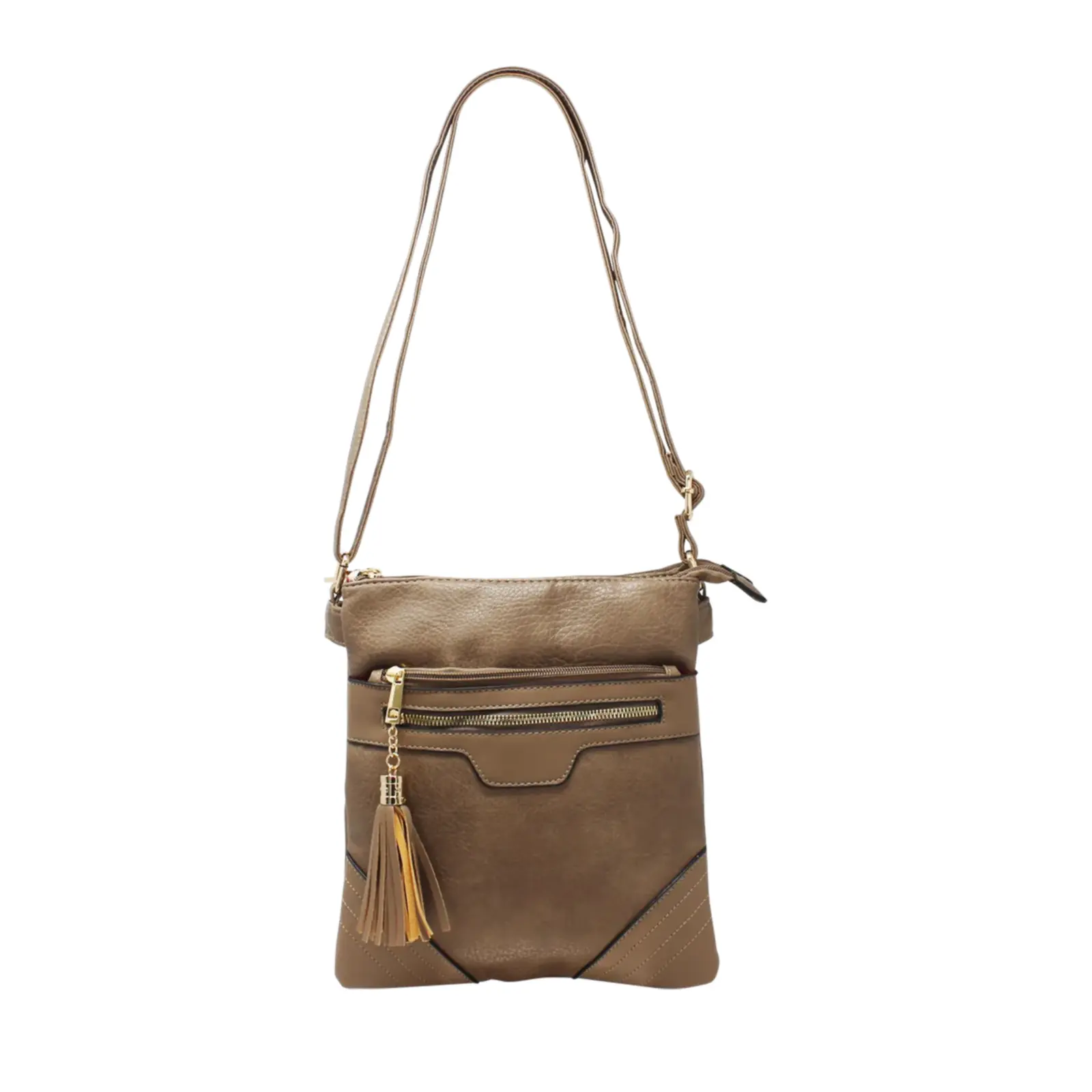 Duo-Compartment Crossbody with Tassel - Image 9