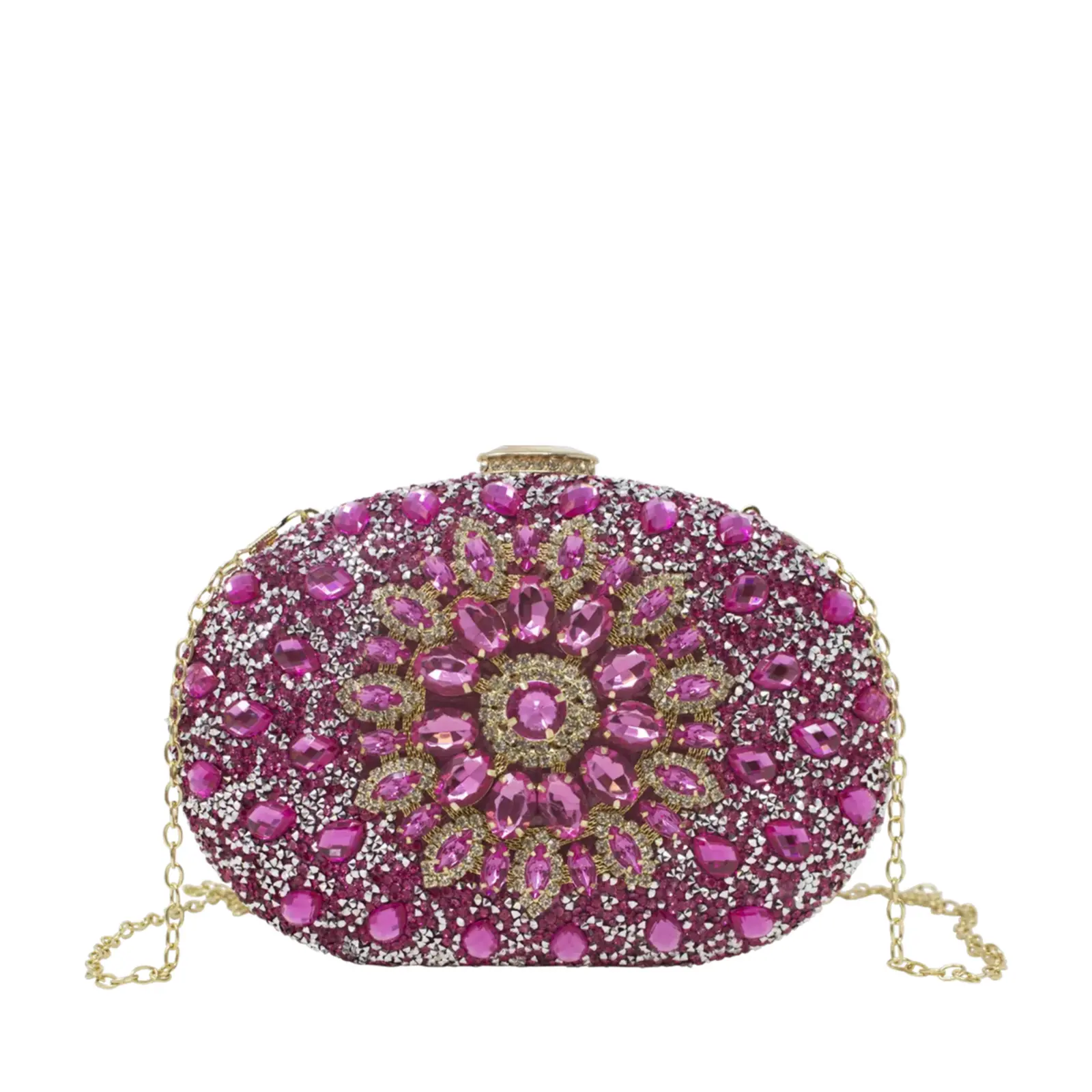 Full Diamante Clutch Bag - Image 9