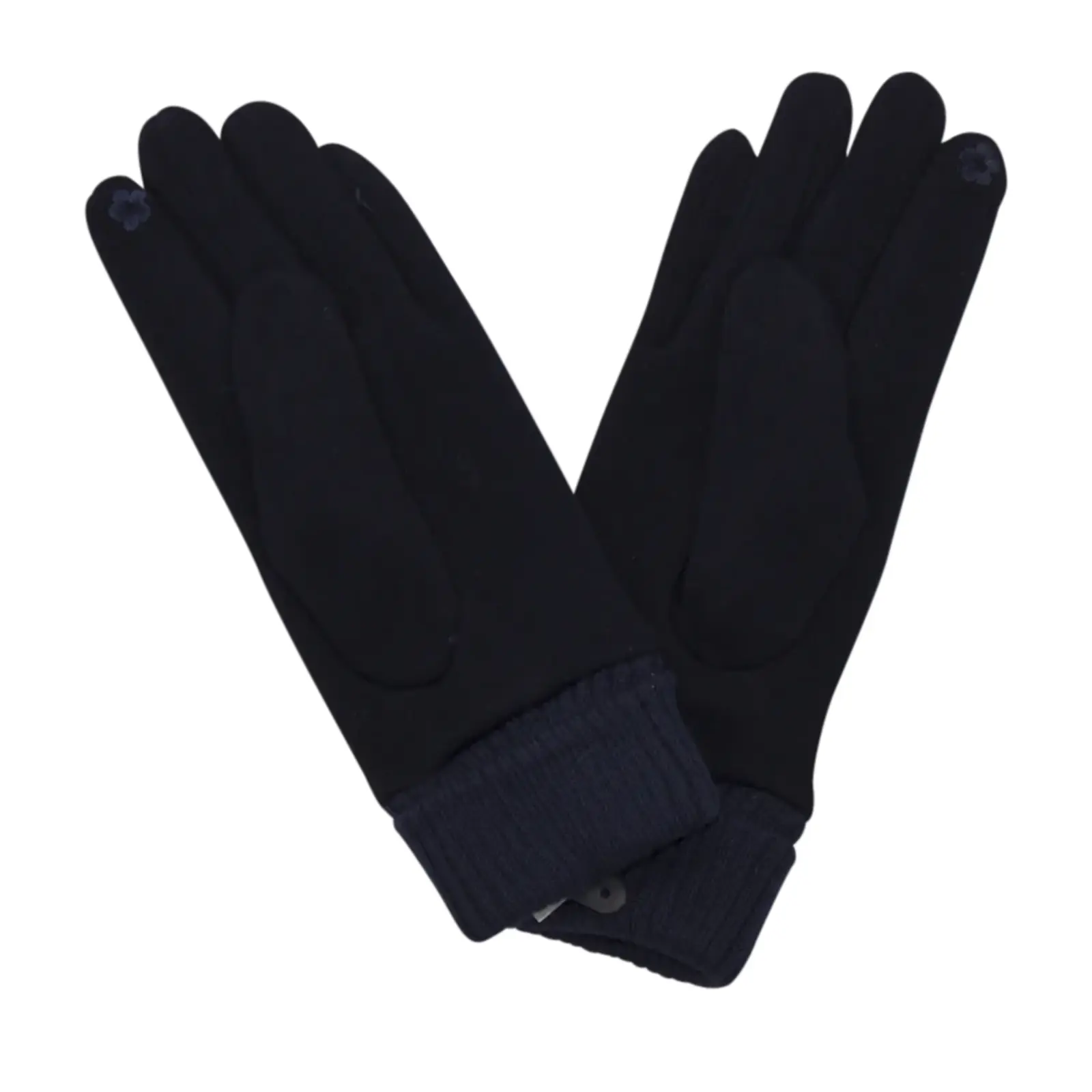 Ladies Faux Leather Bow Detail Gloves - Image 5