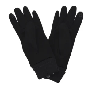 Ladies Faux Leather Bow Detail Gloves