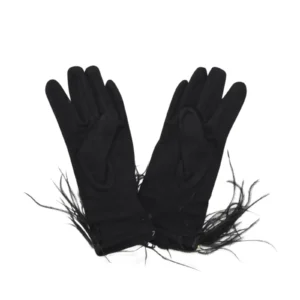 Fur Cuff Beaded Gloves