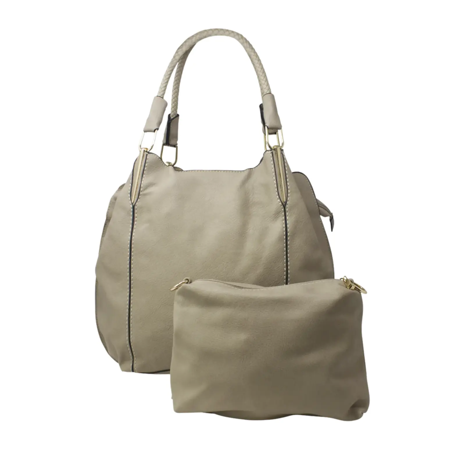 Knitted Handle Tote Bag Set - Image 3