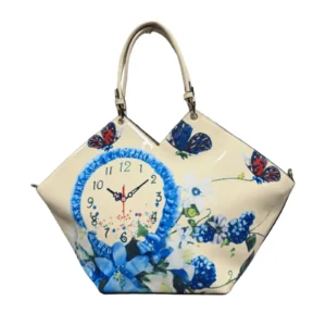 Flower with Clock Tote Bag