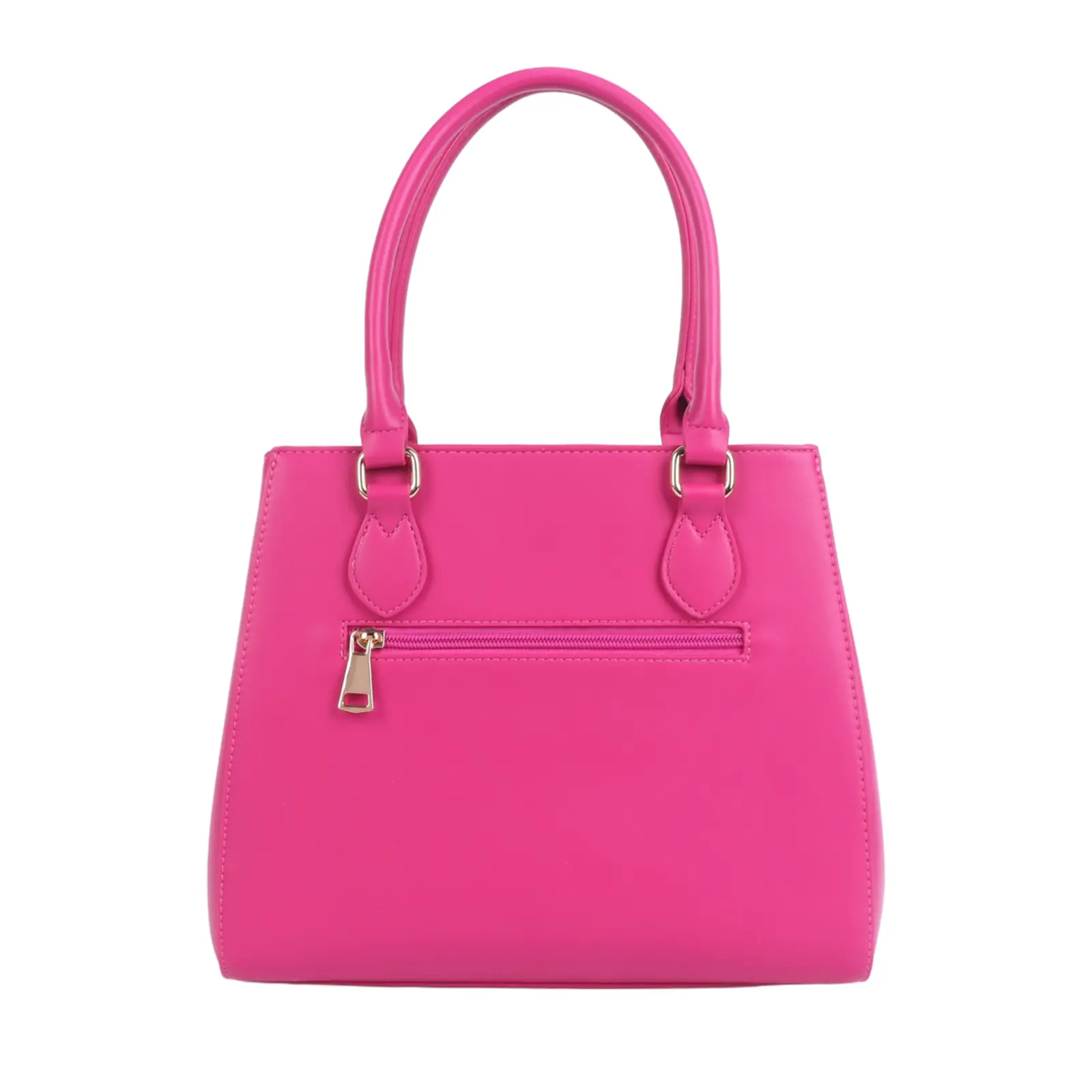 Ladies Front Zip Pocket Tote Bag with Pom Pom Key Chain - Image 6