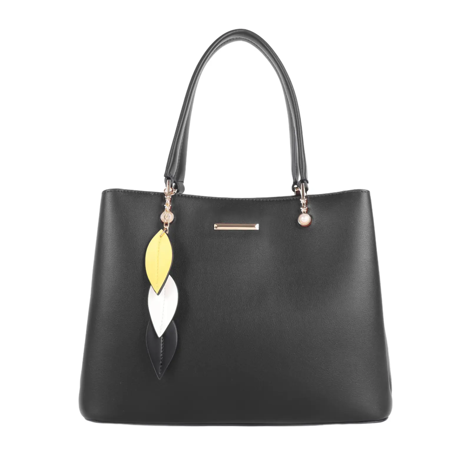 Plain Totebag with Leaves Chain