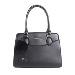 Simple Design Ladies Tote with Pom Pom Chain