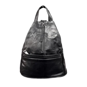 Textured Convertible Backpack Tote Bag