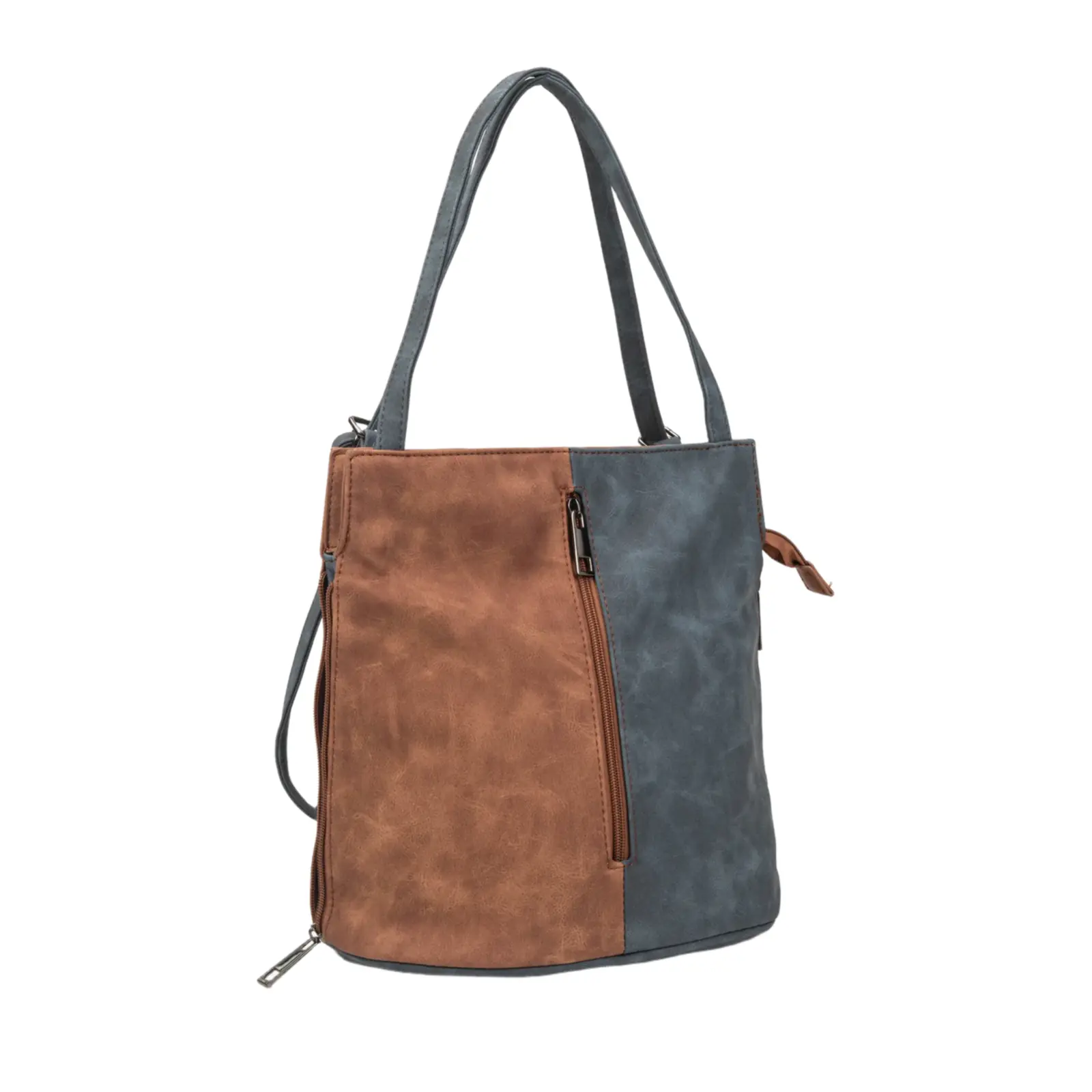 Unisex Convertible Two-Tone Tote Backpack - Image 6