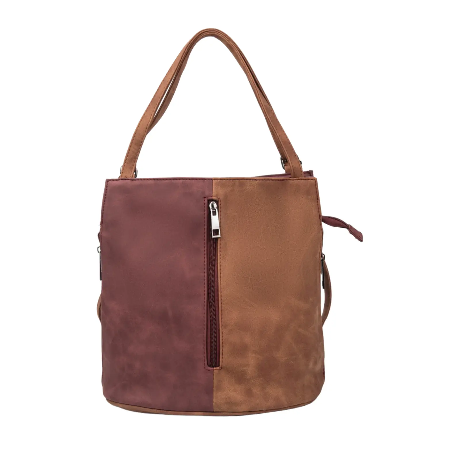 Unisex Convertible Two-Tone Tote Backpack - Image 8