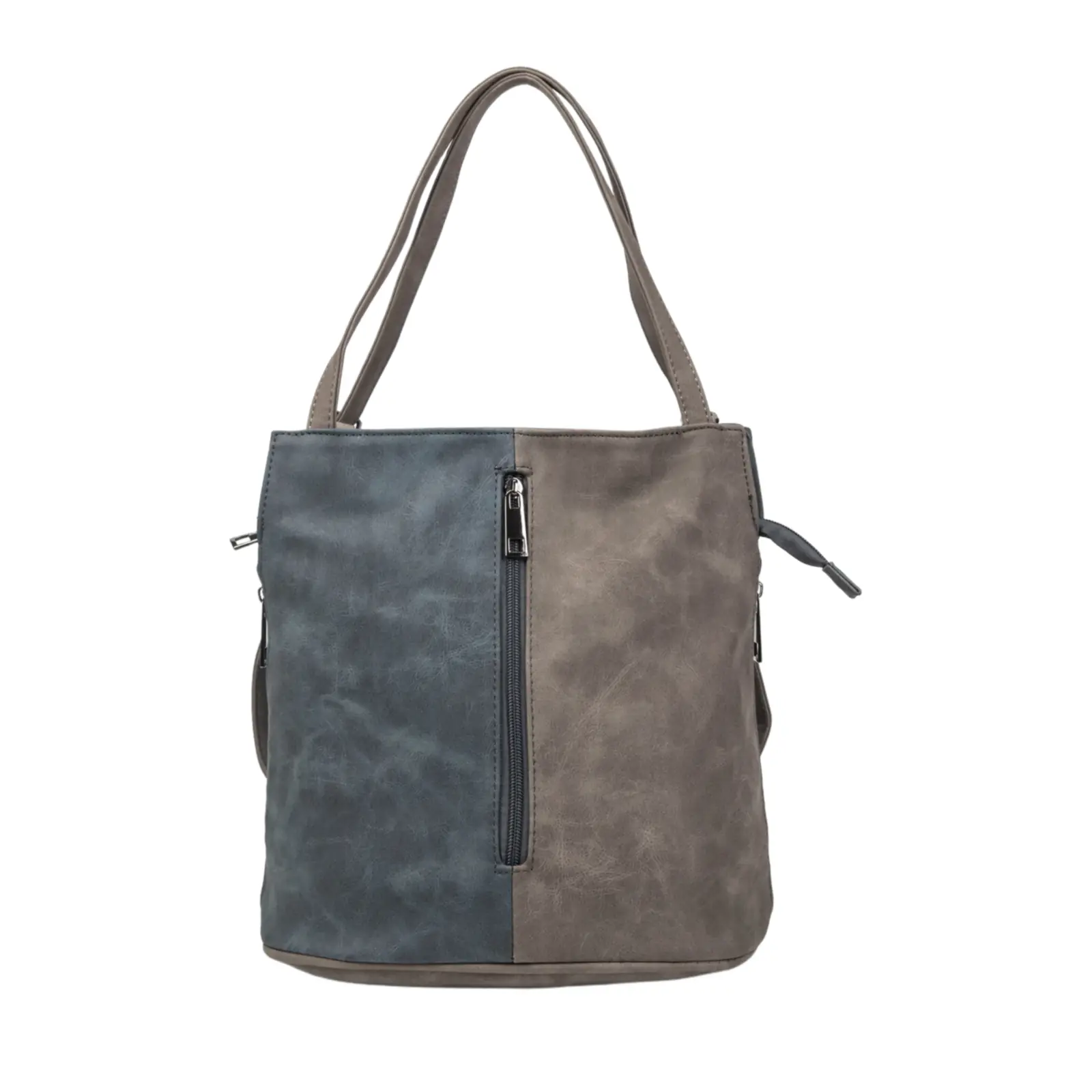 Unisex Convertible Two-Tone Tote Backpack - Image 9