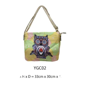 Art Owl Printed Crossbody Messenger Bag