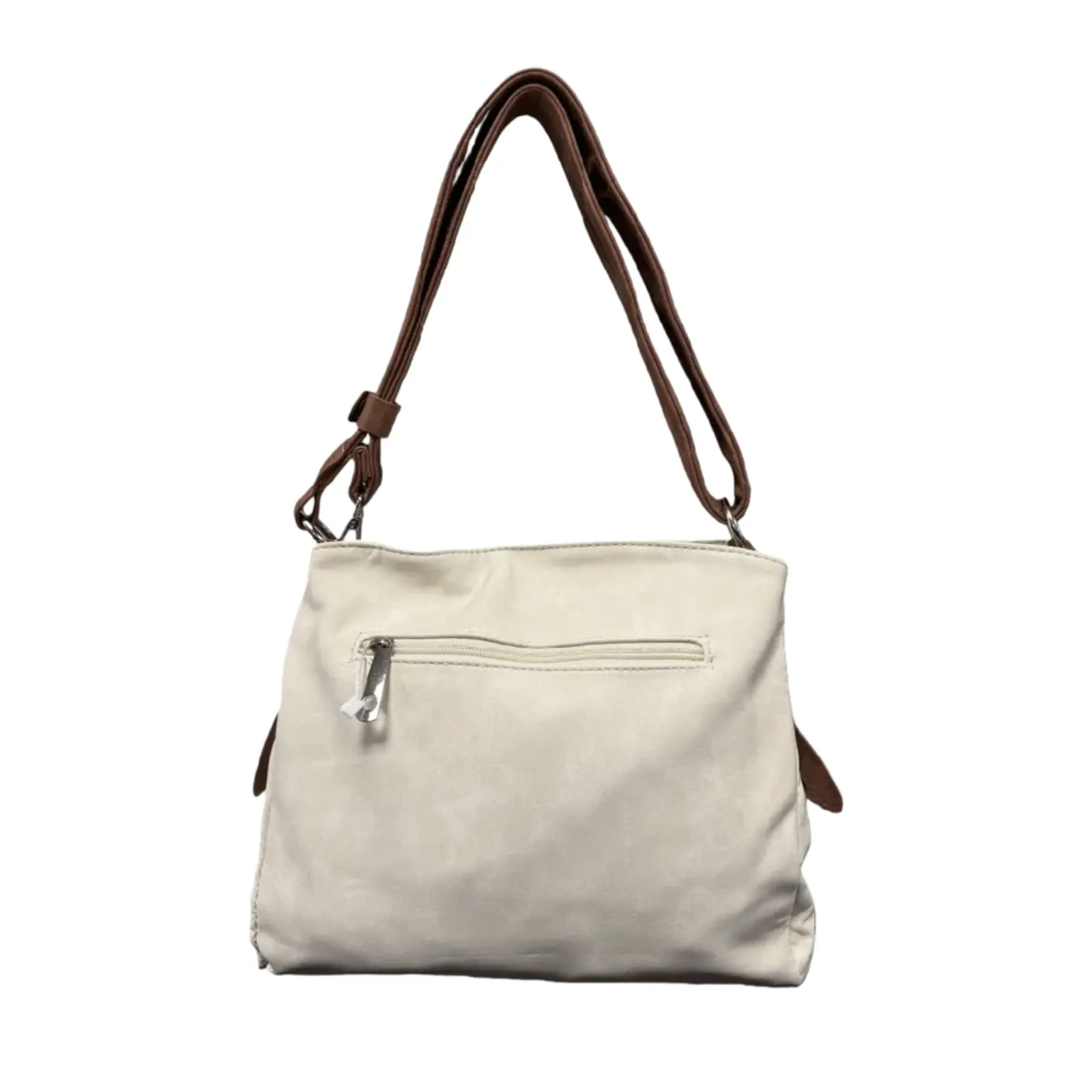 Dual-Tone Zipped Shoulder/Crossbody Bag - Image 3