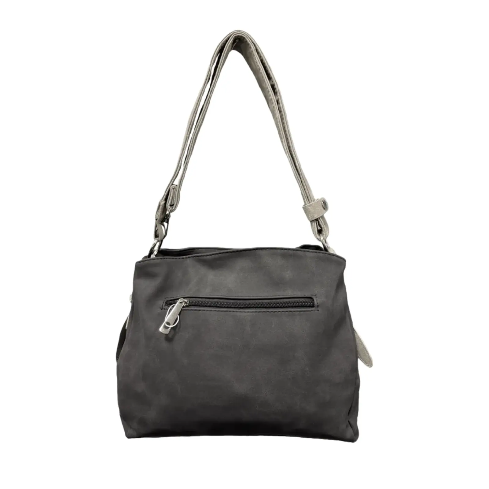 Dual-Tone Zipped Shoulder/Crossbody Bag - Image 8