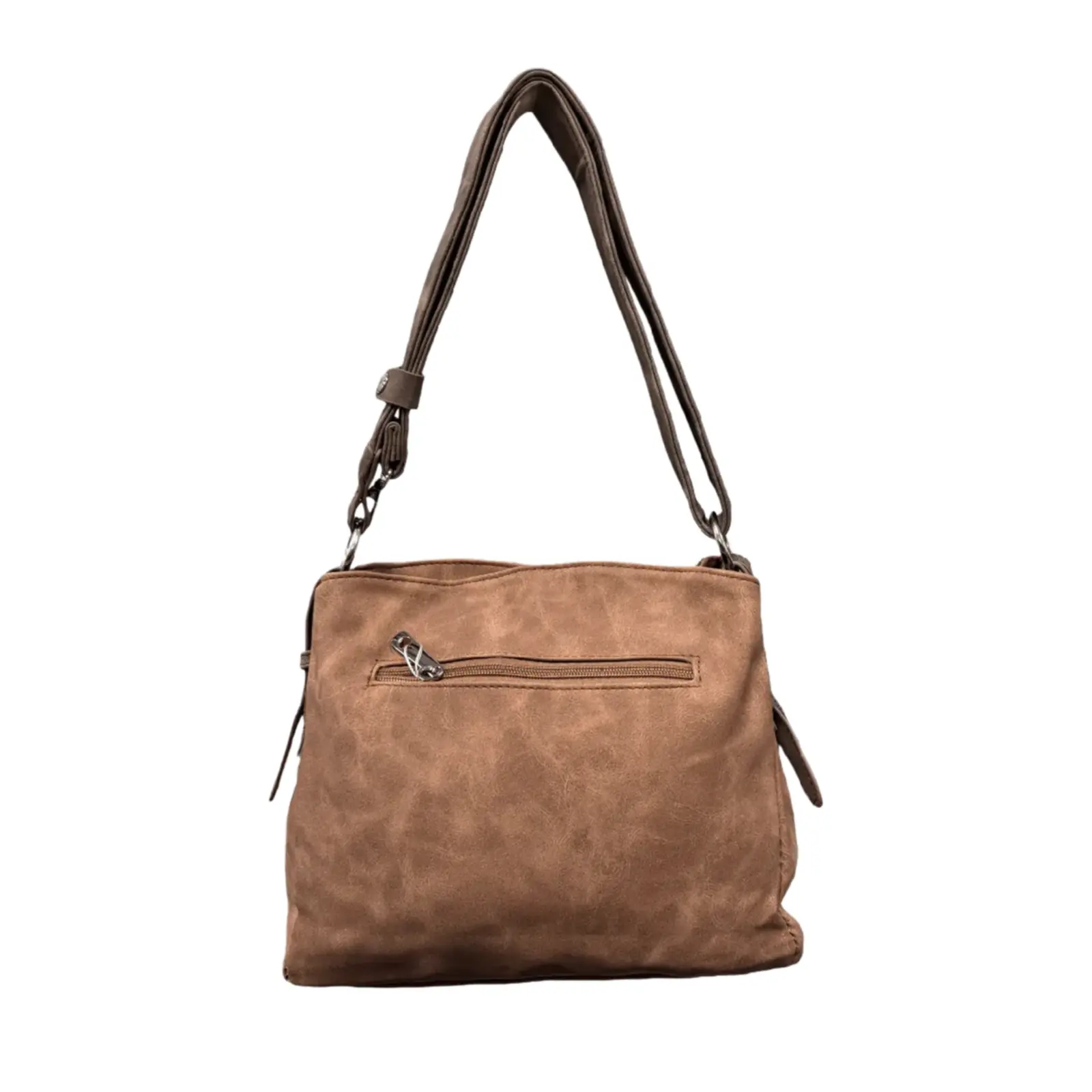 Dual-Tone Zipped Shoulder/Crossbody Bag - Image 14