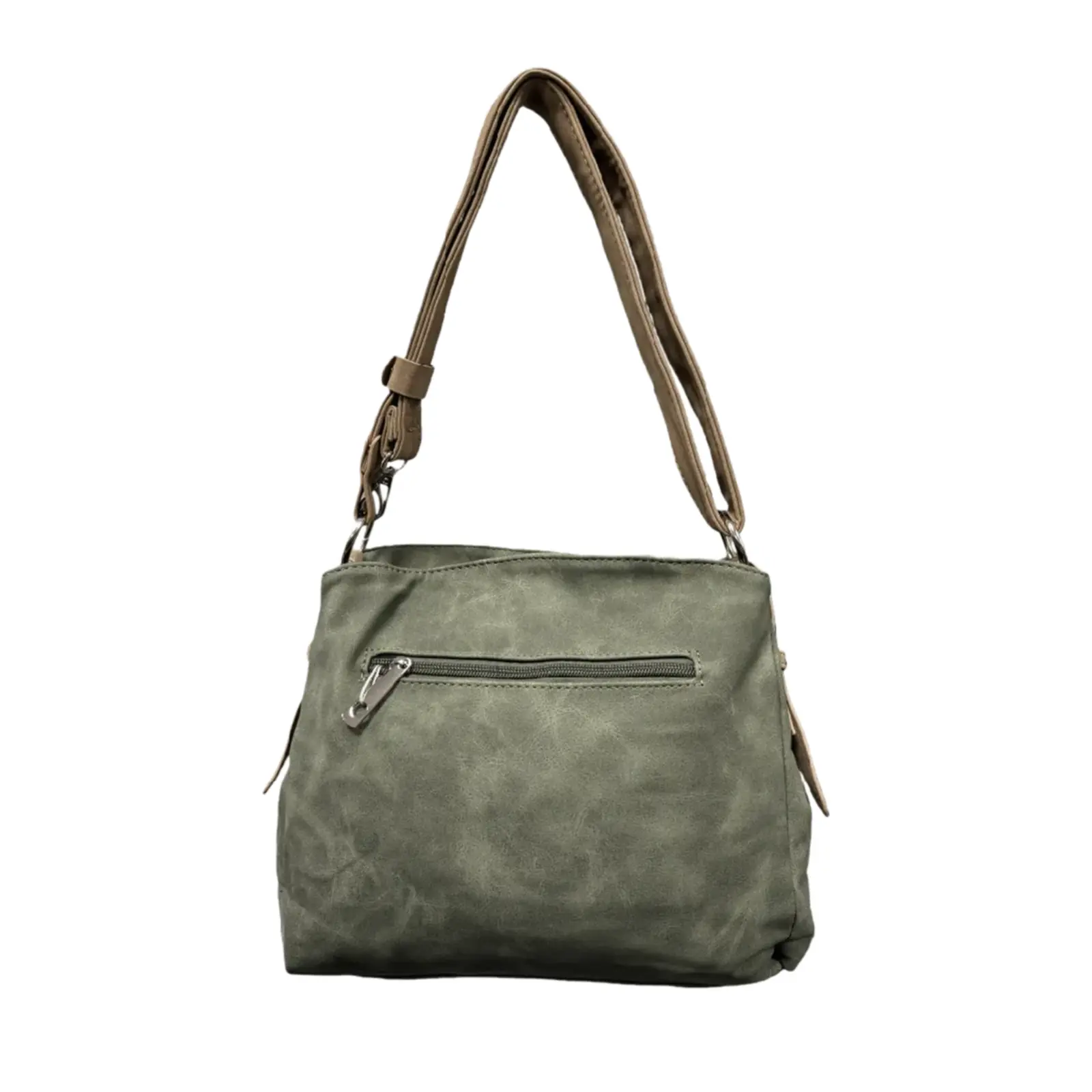 Dual-Tone Zipped Shoulder/Crossbody Bag - Image 15