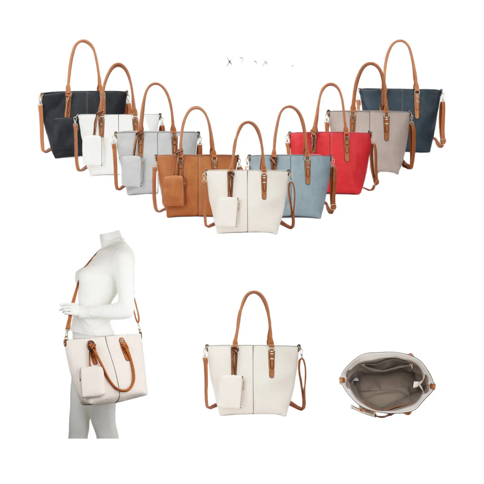 Women's 2 Pieces Fashion Tote Bag Set - Image 4