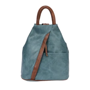 Unisex Convertible Vintage Brown Diagonal Strap Backpack