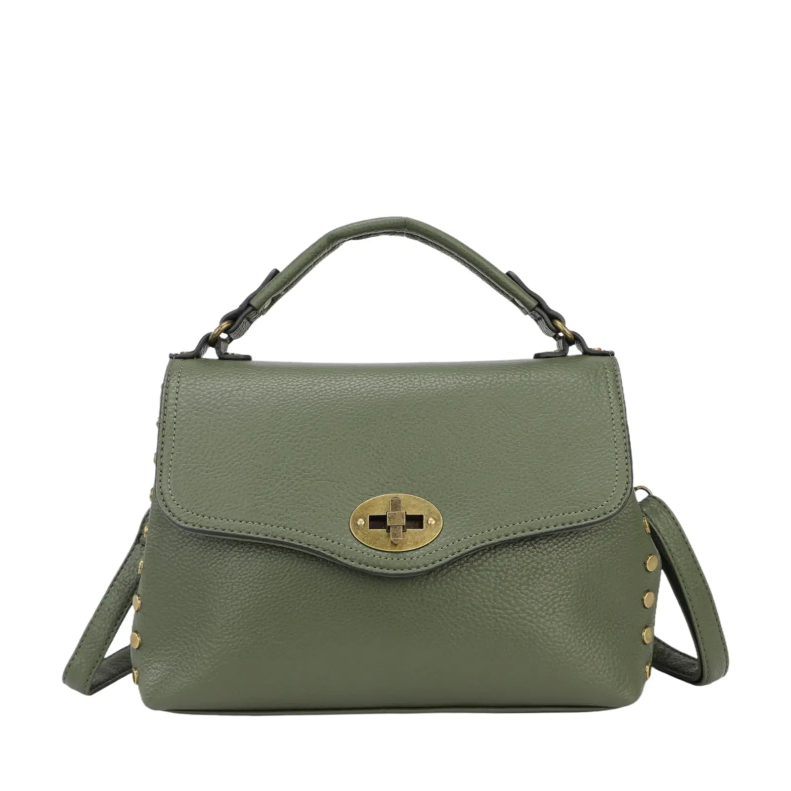 Retro Lock Buckle Multi-Color Handbag (with Detachable Shoulder Strap)