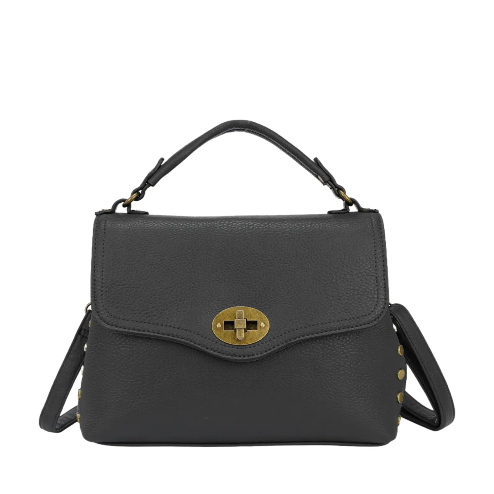 Retro Lock Buckle Multi-Color Handbag (with Detachable Shoulder Strap) - Image 3