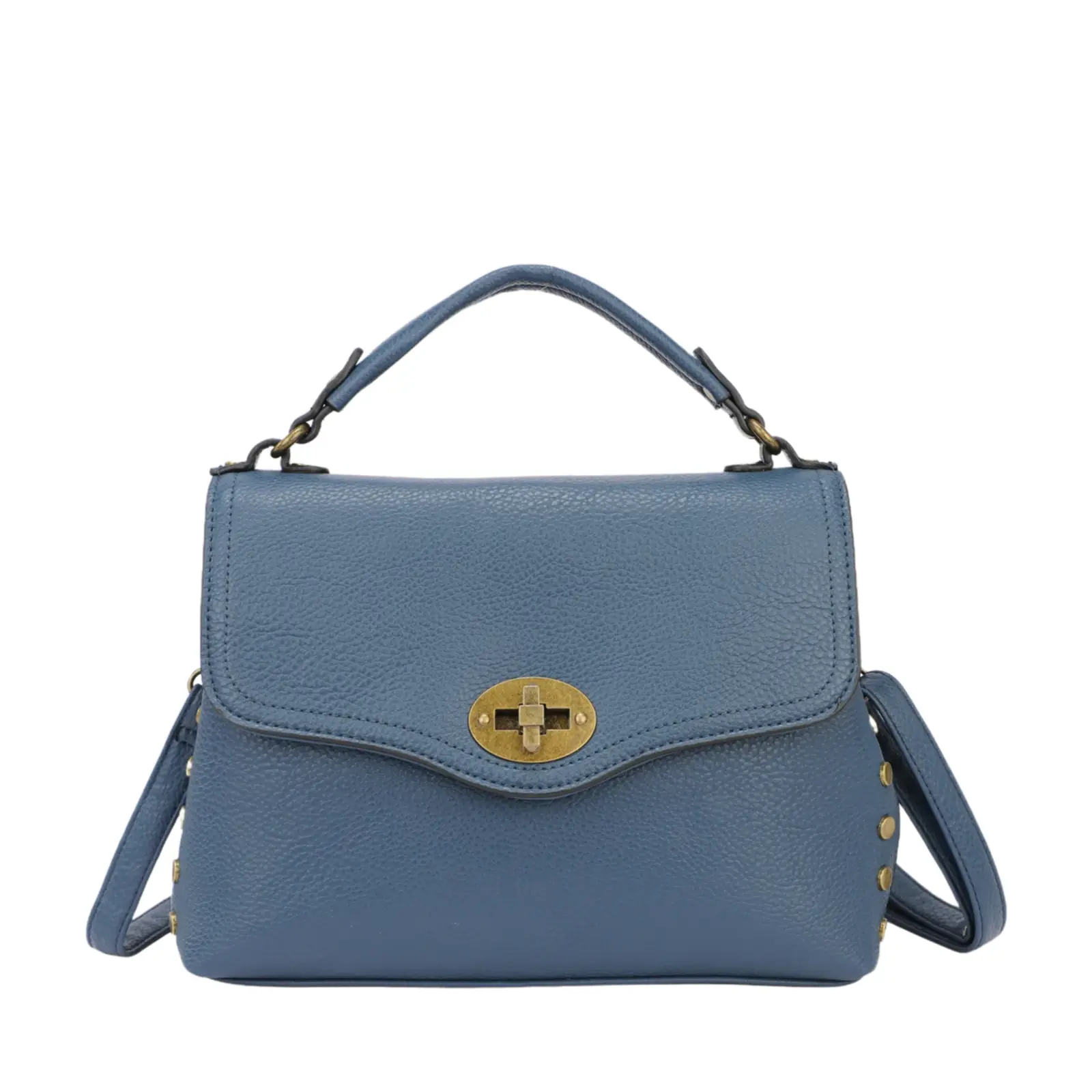 Retro Lock Buckle Multi-Color Handbag (with Detachable Shoulder Strap) - Image 4