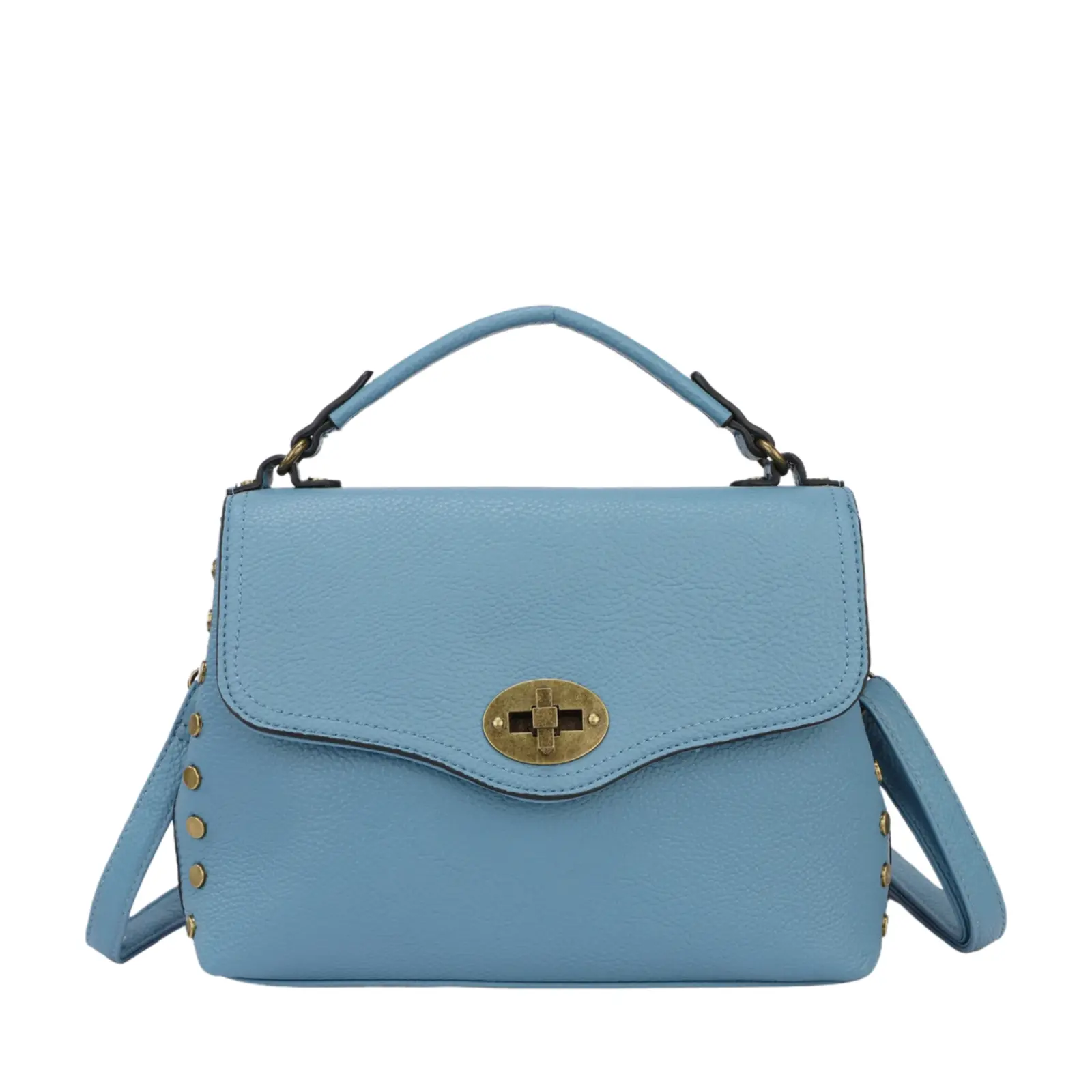 Retro Lock Buckle Multi-Color Handbag (with Detachable Shoulder Strap) - Image 7