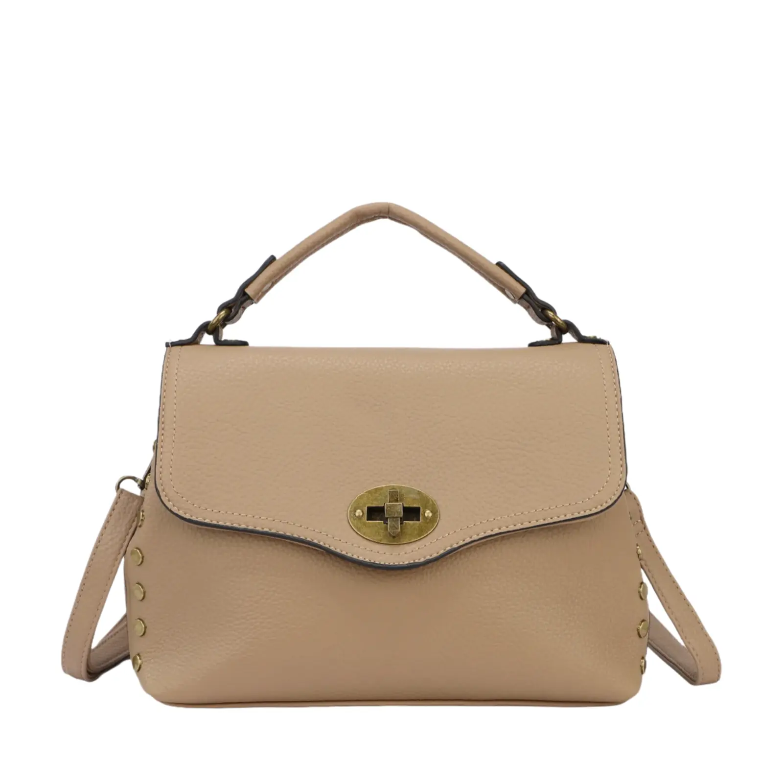 Retro Lock Buckle Multi-Color Handbag (with Detachable Shoulder Strap) - Image 8