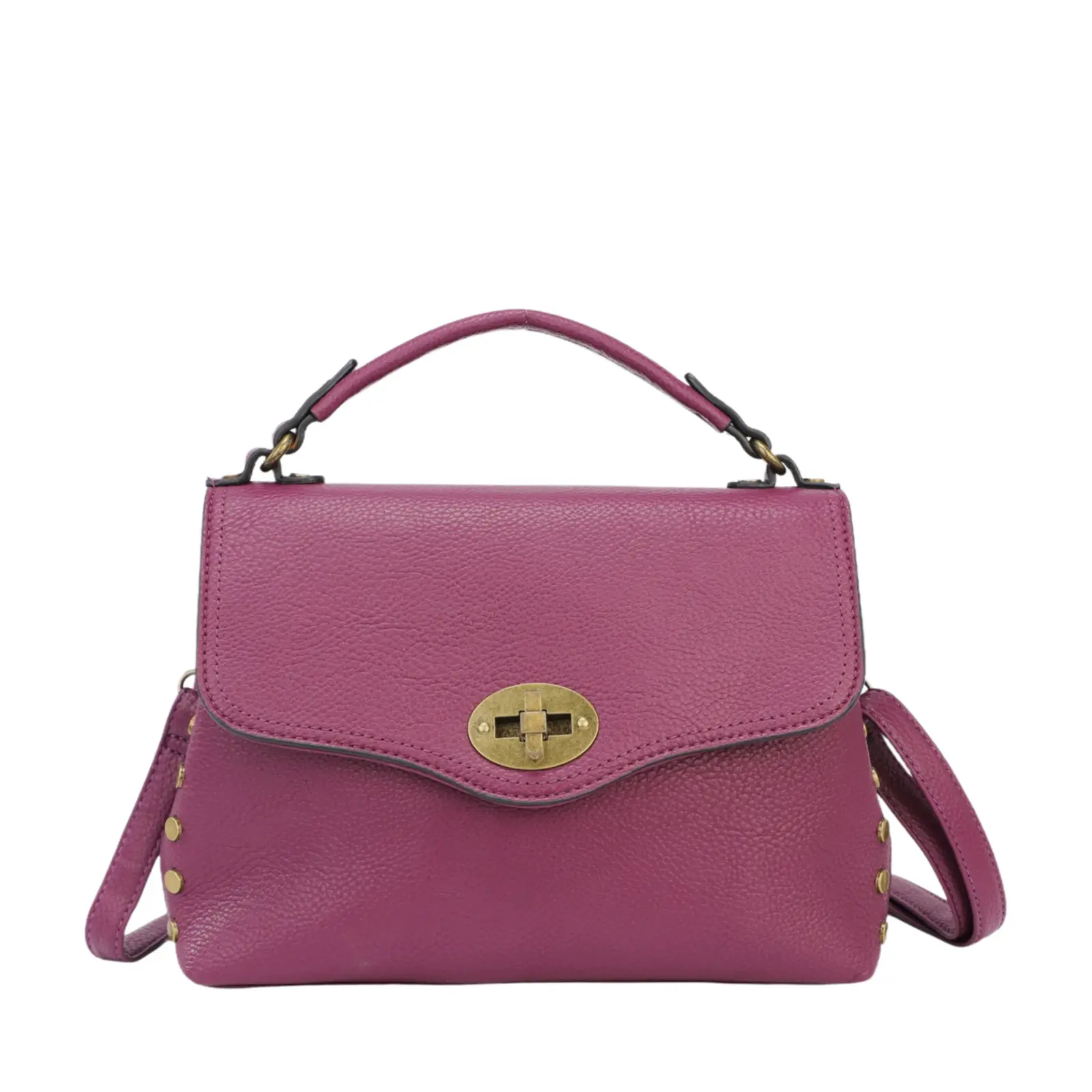 Retro Lock Buckle Multi-Color Handbag (with Detachable Shoulder Strap) - Image 11