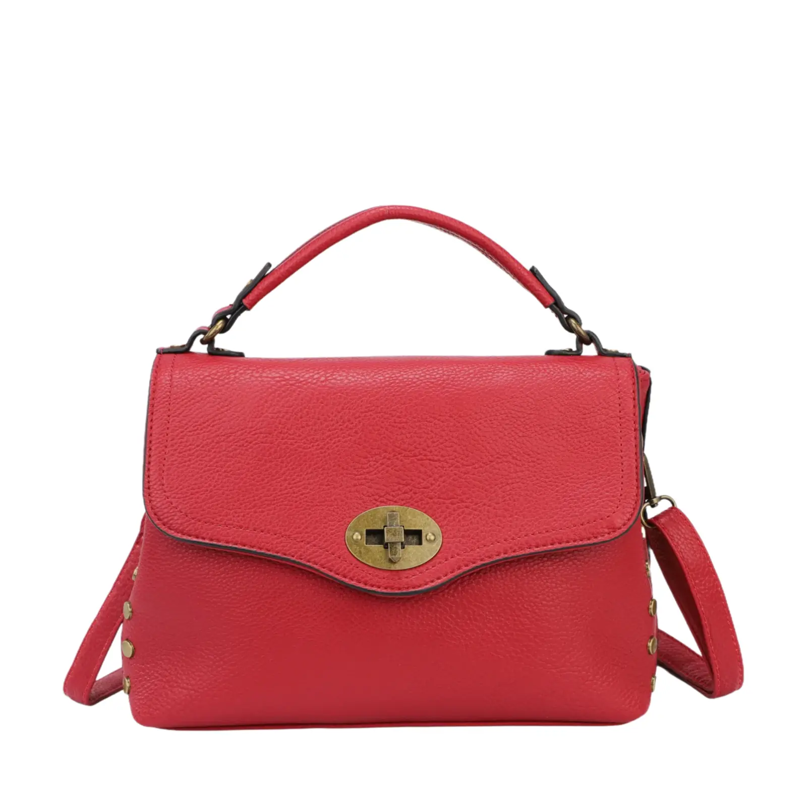 Retro Lock Buckle Multi-Color Handbag (with Detachable Shoulder Strap) - Image 12